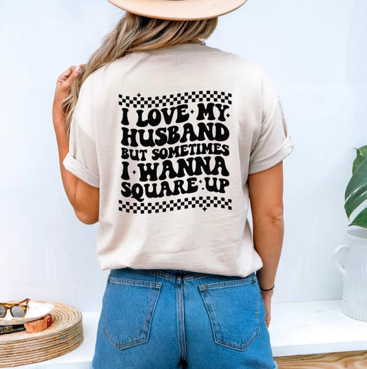 I love my husband (front&back design)